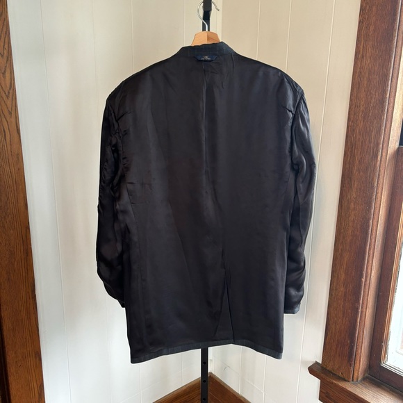 Brooks Brothers 346 Stretch Stripe Sport Coat Gray Wool Blend Blazer Mens 43R - Picture 4 of 10